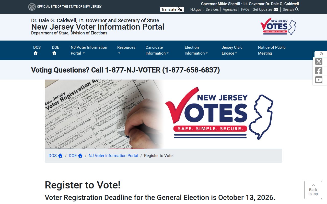 Hamilton Township residents directory New Jersey voter registration information